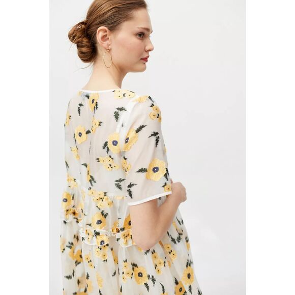 Sister Jane Lady Love Oversized Mini Dress Floral Size M - Picture 7 of 10